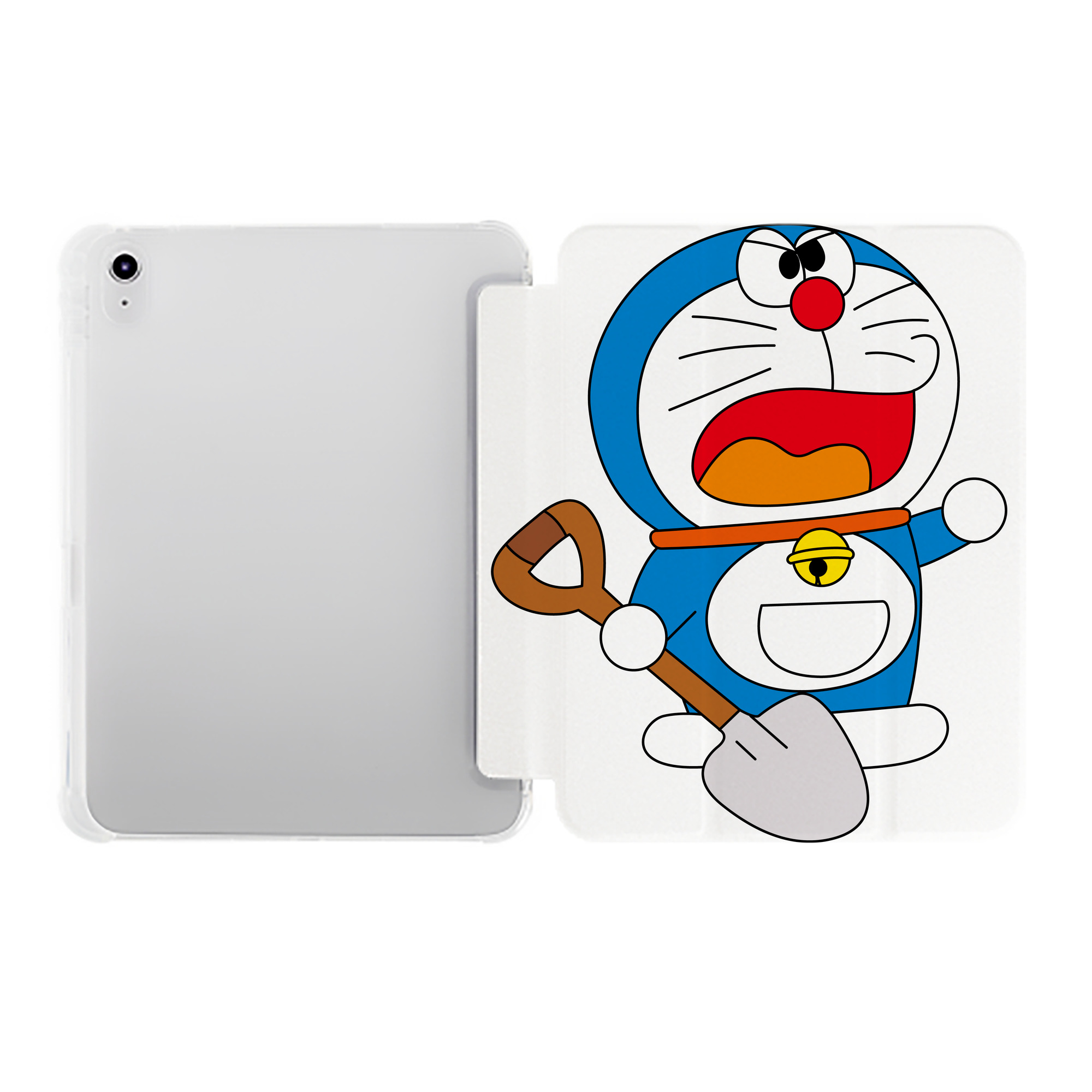 （画像用） ドラえもん Doraemon IPad ケース ペン収納付き 三つ折りスタンド PUレザー×シリコン 対応機種9.5/10.5/10.9インチ